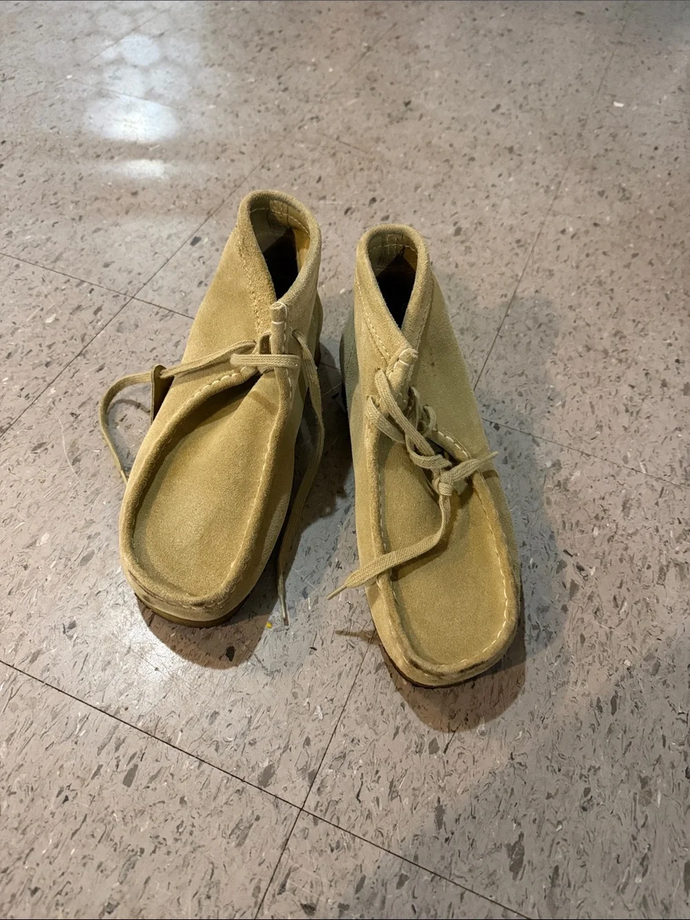 Clarks Men's Suede Chukka Boots in Mustard Yellow